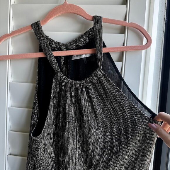 Trina Turk 'Rosemary' Metallic Halter Top in Gold and Black size Small - Picture 2 of 10